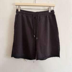 NIA | Women's Black Lounge Sweat Shorts 6 inch inseam Medium